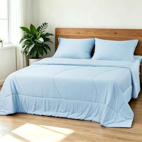 Bamboo Viscose Summer Comforter/Blanket Twin Size- Ultra Soft & Breathable Comfort - Perfect Medium Weight for Snuggling Without Overheating - Stay Cool & Cozy All Night