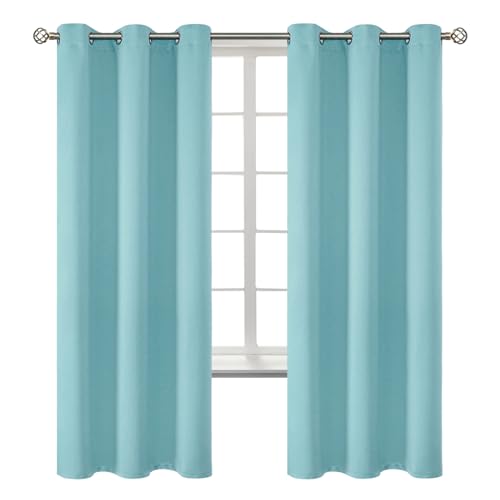 BGment Blackout Curtains - Grommet Thermal Insulated Room Darkening Bedroom and Living Room Curtains, Set of 2 Panels (42 x 72 Inch, Baby Blue)