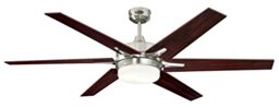 Westinghouse Lighting 72077 Cayuga 152 cm Brushed Nickel Indoor Ceiling Fan, Light Kit with Opal Frosted Glass