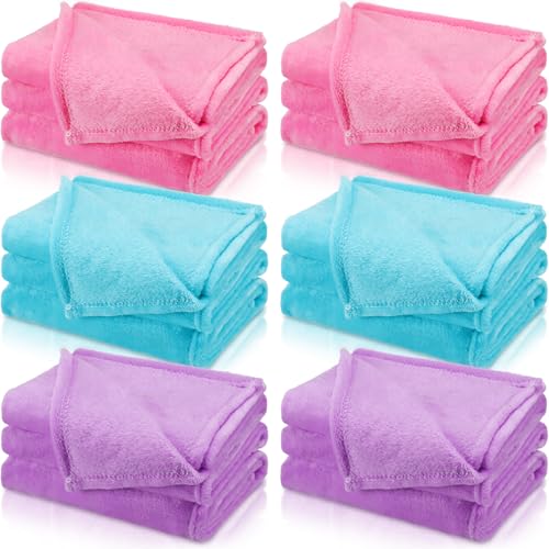 SmoothNovelty 6 Pcs Fleece Throw Blanket Bulk for Kids Girl Soft Plush Flannel Throw Sleepover Slumber Movie Night Galentine's Graduation Party Office(Light Color,40 x 60 Inch)