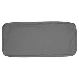 Classic Accessories Montlake Water-Resistant 54 x 18 x 3 Inch Outdoor Bench/Settee Cushion Slip Cover, Patio Furniture Swing Cushion Cover, Light Charcoal Grey, Patio Furniture Cushion Covers