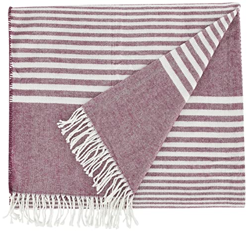 Traumhaft schlafen - Castell – Markenbettwäsche Tom Tailor 0229858 Blanket Striped Structure 140 x 180 cm Cyclam
