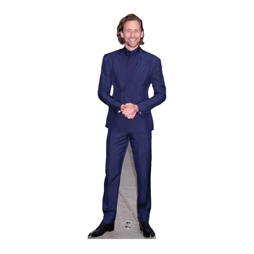 Star Cutouts CS1217 Tom Hiddleston Blue Suit Star Mini Cutout - Free Standing, Quick Set Up, Actor parties and fan gifts