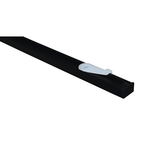 Set of aluminium curtain rails 1 rail Lucy matt black 160