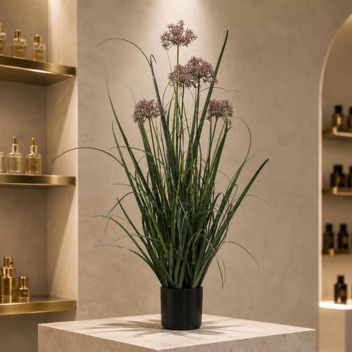 Leaf Design UK Realistic Artificial Grass Plant with Pot