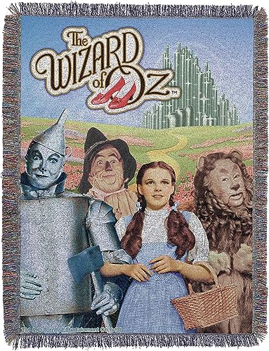 Northwest Warner Brothers Wizard of Oz, Group' Woven Tapestry Throw Blanket, 48' x 60', Multi Color