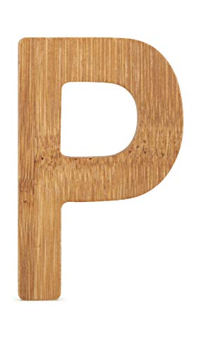 Small Foot 12069 ABC letter P made of sustainable bamboo, can be combined with other letters as a decoration or door sign