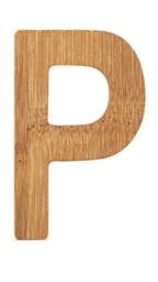 Small Foot 12069 ABC letter P made of sustainable bamboo, can be combined with other letters as a decoration or door sign