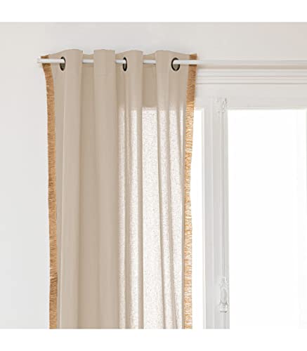 ATMOSPHERA CREATEUR D'INTERIEUR Boot Curtain, Cotton and Jute, Ivory, 140 x 260 cm