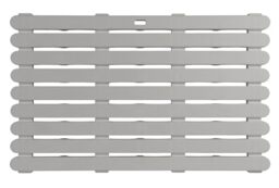 WENKO Indoor & Outdoor Bath Grate, Non-Slip Floor Grate, for Bathroom, Pool Area, Plastic, 80 x 50 cm, Beige