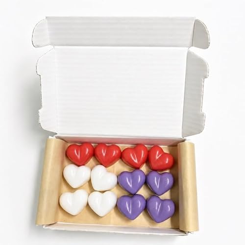 Lafefe Wax Melts Heart Shape Set, 12PCS Soy Wax & Beeswax Wax Melts for Burner, Natural Candle Making Wax Melts for DIY, Home Fragrance, Wedding & Gift Set