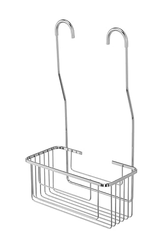 Croydex Hook Over Riser Rail Shower Caddy - Hanging Shower Storage - No Drilling Required - Space Saving Design - Rust Free - Holds up to 5kg