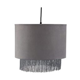 Pauleen 48211 Noble Reverie Pendant luminaire max. 20 watt Grey, Black, Velvet, Metal E27