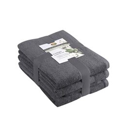 Gözze - Towel Set, 2 Hand Towels (50 x 100 cm), 2 Bath Towels (70 x 140 cm) and 2 Guest Towels (30 x 50 cm), 100% Cotton, 480 g/m² - Anthracite