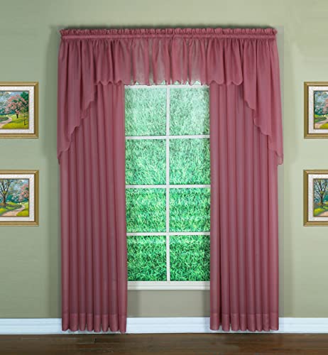 "Today's Curtain Emelia Original Voile Panel 84"", Mauve, 60"" W x 84"" L"