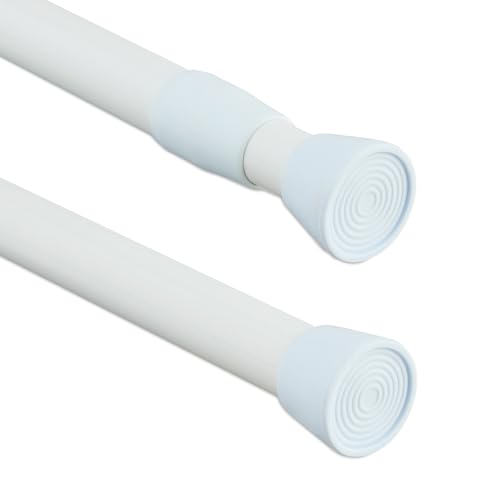 Relaxdays Tension Rod, 66???110 cm, For Shower Curtain, Gardrobe, Door Frame, Stainless Steel, Without Drilling