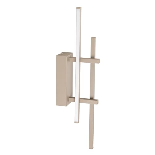 Eglo LED wall lamp Trepiliano, Indoor Mounted Light with indirect Lighting, Bedroom in Rod Shape, Metal Sand Colour, Warm White