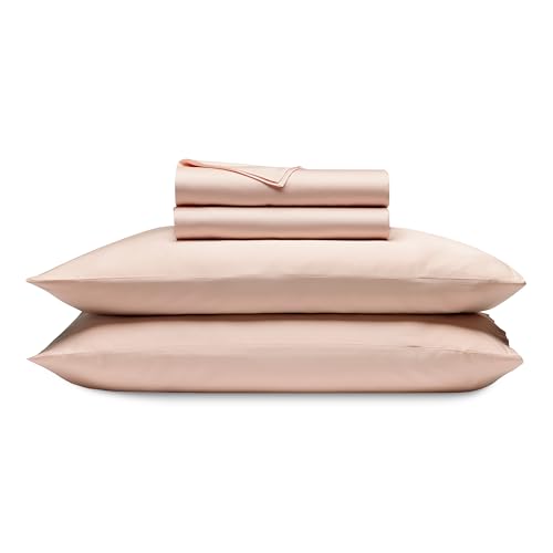 "Cozy Earth Luxury Bed Sheet Set - 100% Viscose from Bamboo Fabric, Ultra-Soft & Breathable, Fits Regular & Deep Pocket Mattresses up to 20"" - 4 Pieces Twin Sheet Set - Peony"
