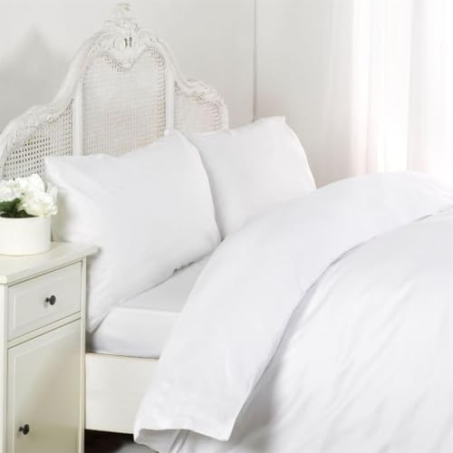 Kampala Hill 100% Egyptian Cotton Housewife Pillowcase Pair 200 Thread Count White One Size Bedding