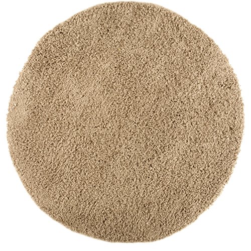 Just Contempo Shaggy Rug, Beige, 133x133 cm
