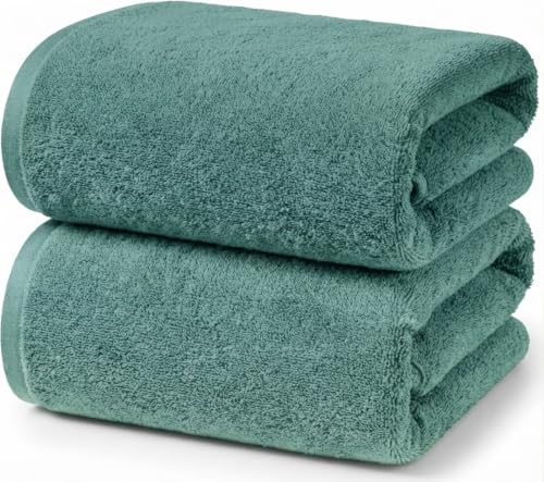 Ruggeri, Set 2 Bath Towels 70x140 cm, Cotton, Green