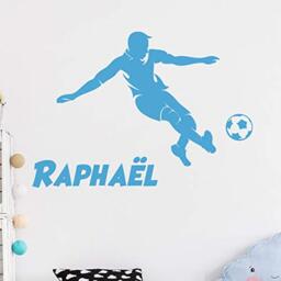 Personalised Name Stickers - Personalised Name Sticker - Children's Room Wall Decoration - 2 Sheets of 30 x 35 cm and 60 x 30 cm - Ice Blue