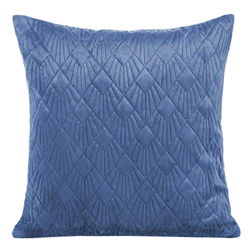 Eurofirany cushion covers cushion covers sofa cushion covers decorative cushion covers double pack of 2 pillowcases decorative cushion seat cushions navy blue + green, 45 x 45 cm, 2