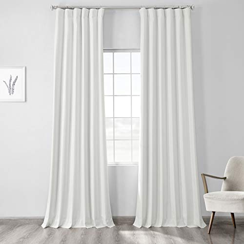 HPD Half Price Drapes Grommet Blackout Curtains for Bedroom Thermal Cross Linen 50 X 108 (1 Panel), FLCW-CBO191-108-GR, Starlight Off White
