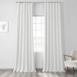 HPD Half Price Drapes Grommet Blackout Curtains for Bedroom Thermal Cross Linen 50 X 108 (1 Panel), FLCW-CBO191-108-GR, Starlight Off White