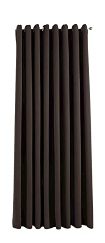 Gardinenbox Newyork 201920600 Opaque Curtain Brown H x W 245 x 295 cm Pack of 1 Thermal Blackout Curtain Blackout Eyelets Sound-Absorbing Oeko-Tex UV Protection Tiebacks