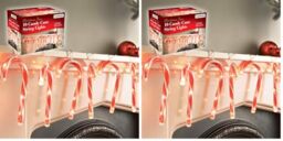 The Christmas Workshop 70039 10 LED Candy Cane Christmas String Lights - Indoor Decorations - 1.8M Lead Length with 20cm Long Candy Canes - Battery Operated, Red and White (Pack of 2)