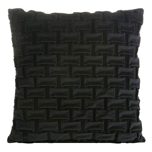 Eurofirany cushion covers, sofa cushion covers, decorative pillows, double pack, set of 2, pillowcases, decorative cushion, seat cushion, faux fur, olive green + black, 45 x 45 cm, 2