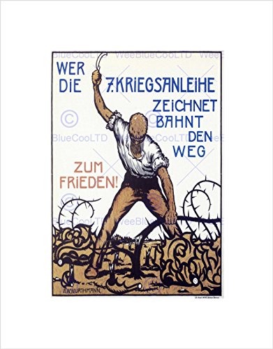 Wee Blue Coo WAR FIRST WORLD GERMANY LOAN VINTAGE RETRO ADVERT FRAMED ART PRINT B12X1888