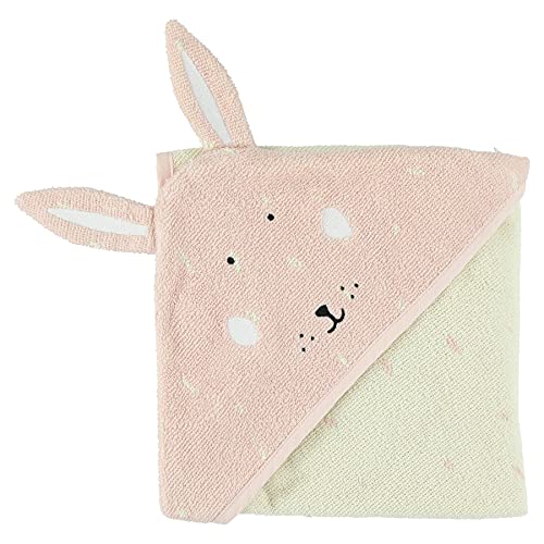 Trixie Hooded towel - 75x75cm - Mrs. Rabbit - Kids - Baby - Soft, Pink