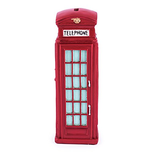pajoma London Telephone Box Money Box L 7.4 x W 7.2 H 21.5 cm