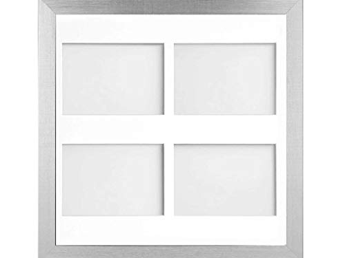 Frame Company Simpson Silver Multi Aperture Photo Frame, 40x40cm for 7x5 inch (x4)