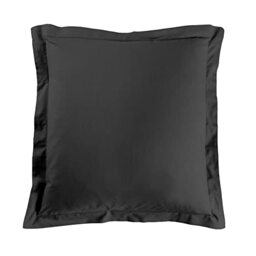 douceur d'intérieur, Pillowcase (63 x 63 cm) Lina Black, 100% Cotton