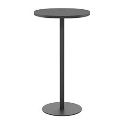 Office Hippo Circular Bar Table, Sturdy & Robust High Office Table, Stylish Work Table For Home Office, Ideal For Reception Area & Breakout Room, High Table Desk, 5 Year Guarantee - Black / Black