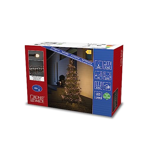 Konstsmide LED Fairy Lights - Indoor/Outdoor Use, 400 String, Plug-In for Indoors