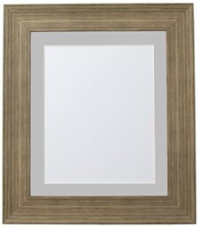 FRAMES BY POST Hygge Picture Photo Frame, Plastic Glass, Bear Creek Brown with Light Grey Mount, 9 x 7 Image Size 6 x 4 Inches