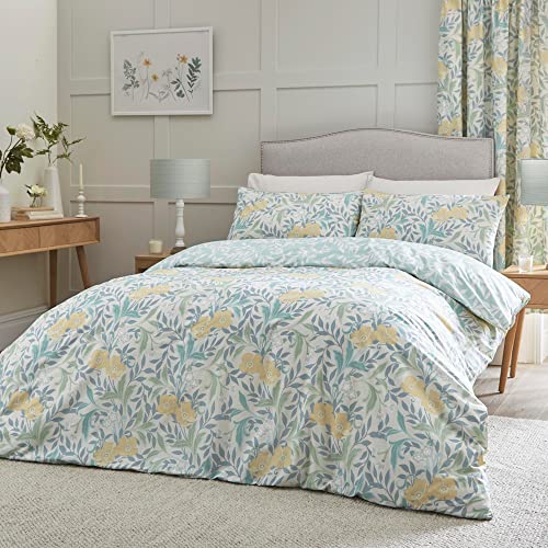 Dreams & Drapes Design - Sandringham - Reversible Duvet Cover Set - King Bed Size in Duck Egg