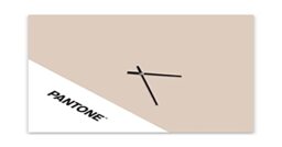 Homemania Double Wall Clock Wall Decor Square for Living Room Kitchen Office Sand White Black Metal 40 x 0.15 x 40cm