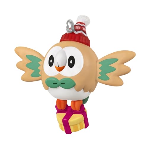 "Hallmark Keepsake 1.25"" Mini Christmas Ornament 2025, Pokémon Holiday Rowlet, Gifts for Gamers"