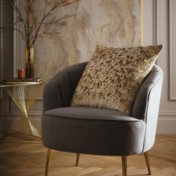 Laurence Llewelyn‑Bowen Atlas Jacquard Filled Cushion 55 x 55cm – Gold Decorative Scatter Pillow with Luxurious Textured Woven Design, Elegant Statement Accent for Sofa, Bed or Living Room