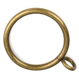 Hanitronic 30 PCS 1.5-Inch Antique Brass Curtain Rings with Eyelets for Curtain Rods