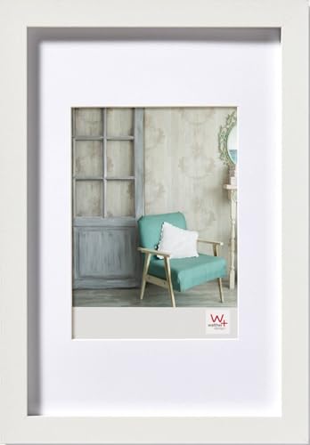 walther design Stockholm EA824W Wooden Picture Frame, 18 x 24 cm, White