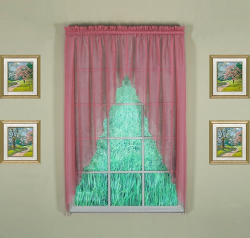 "Today's Curtain Emelia Original Voile Swagger Pair 63"", Mauve, 90"" W x 63"" L"