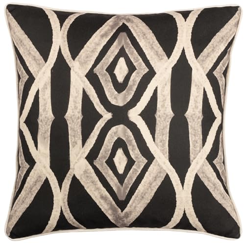 furn. Wylder Tropics Cape Ikat Reversible Cushion Cover, Black