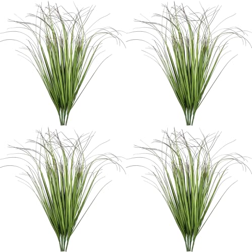 Artificial Plants Fake Wheat Grass Tall Shrubs, Faux Greenery Plastic Leaves Plant Indoor Green Decoration Home Garden Christmas Party Table Centerpieces Hotel Hall DIY Decor - Tail End Red 16 Bundles