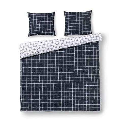 DayDream bedwear pablo duvet covers navy, Cotton, 240 x 200/220